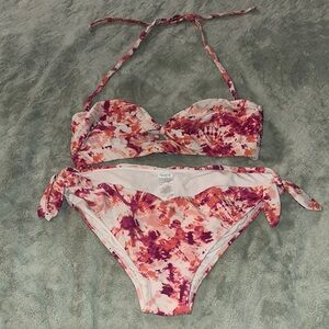 Time and Tru Pink and Orange Bikini